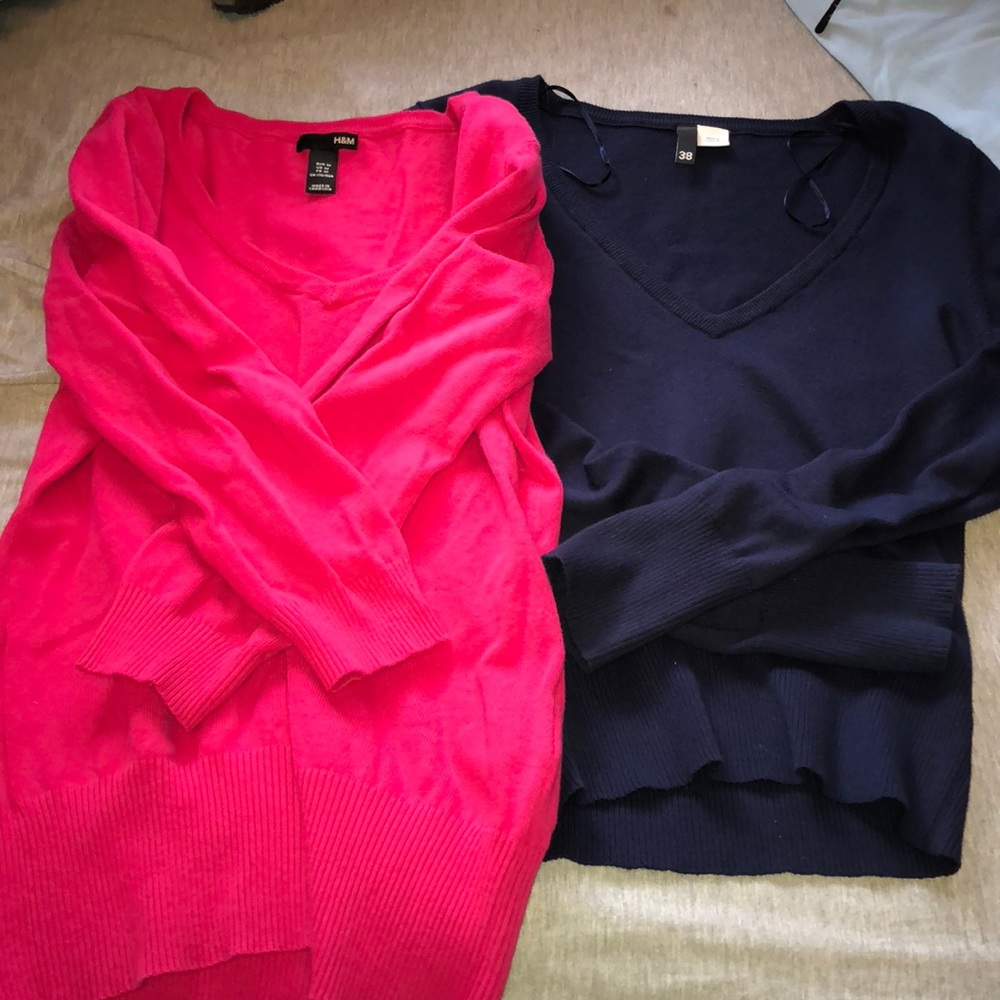 H&M pink and blue sweater bundle size medium
